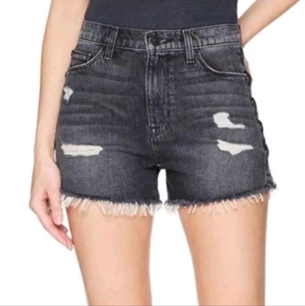 Hudson Jeans Sade Mercury Lace Up Distressed Cut Off Denim Shorts Size 26